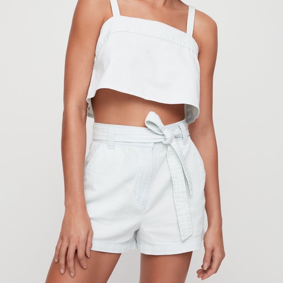 Wilfred Free Aritzia White Shorts with belt (“Natalie shorts”) - Picture 1 of 6